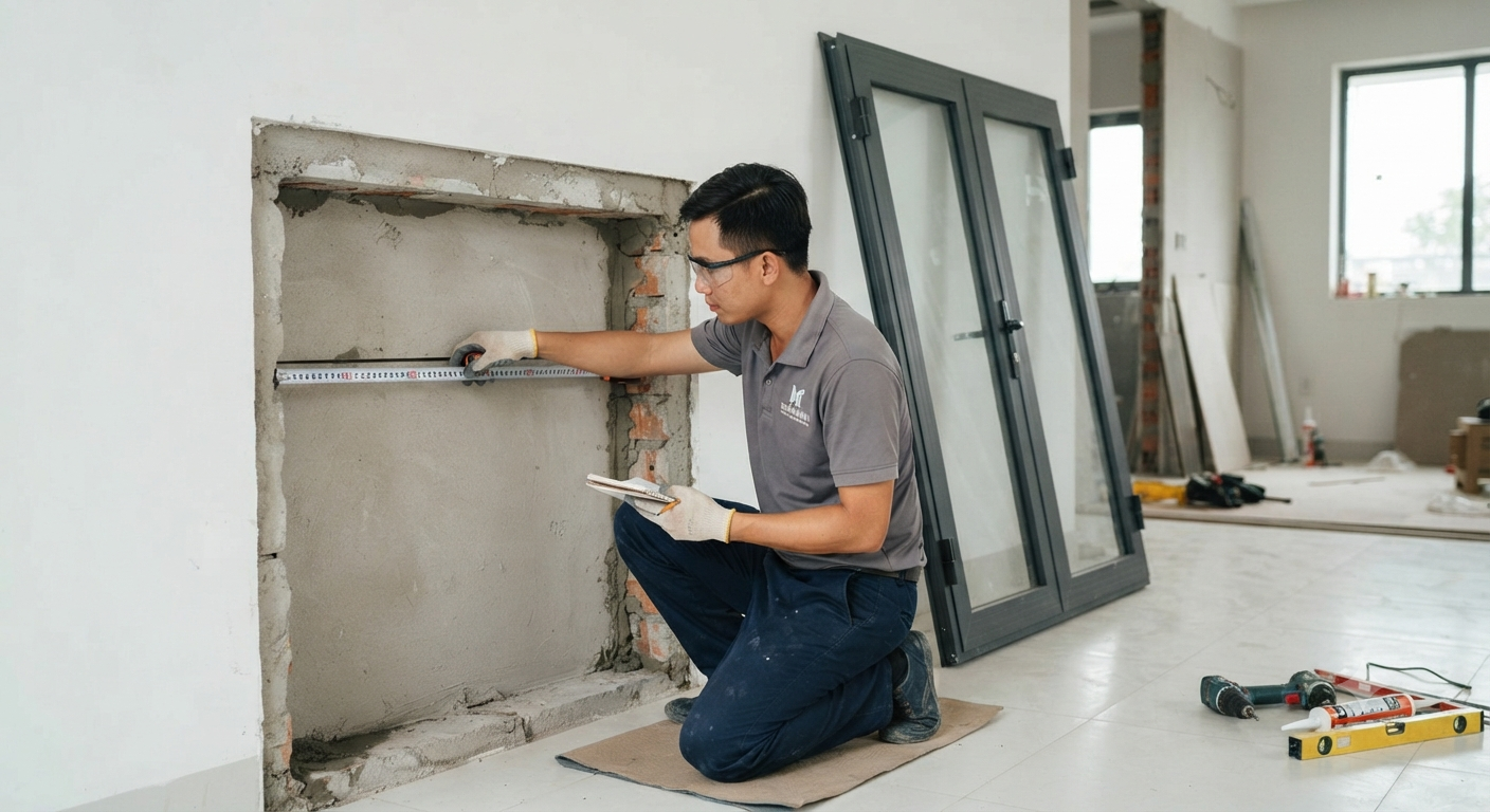 Lựa chọn kích thước cửa nhôm kính phù hợp với ô chờ